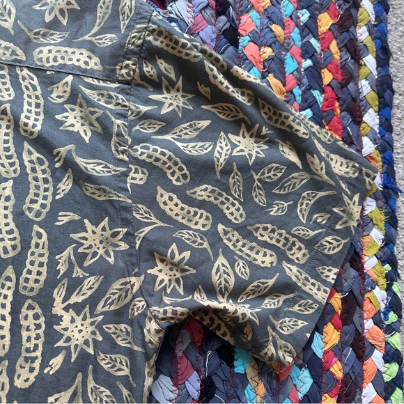 Pendleton Slate Blue & Tan Hawaiian Button Up Camp Shirt Mens Size Medium Summer - Picture 12 of 16